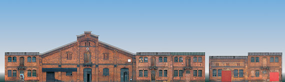 Edifici industriali in rilievo per sfondo