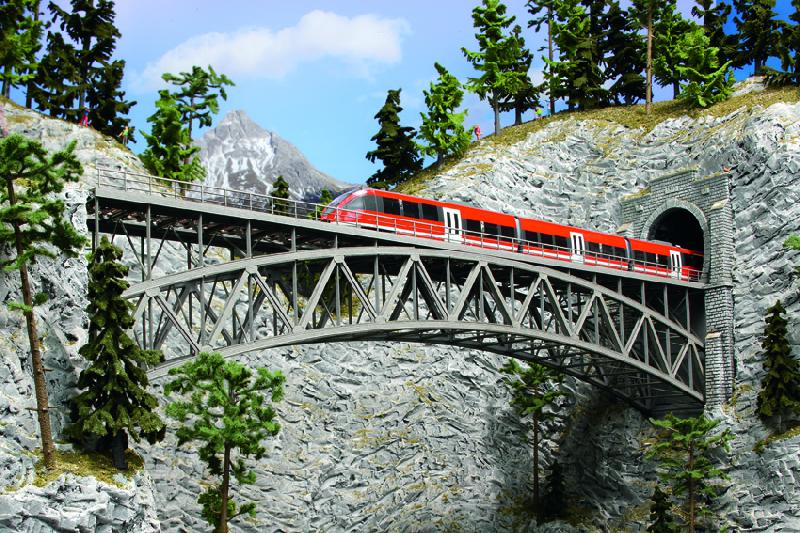 Ponte a travi in ferro Schlossbach 1 binario