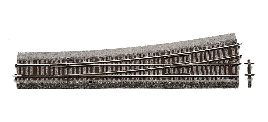 Deviatoio sinistro Wl10 con massicciata
