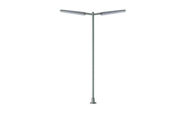 H0 doppio lampione stradale sottile con Led